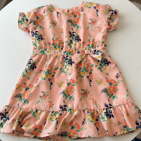 Janie and Jack floral ruffle sleeve dress size 4 - Picture 3 of 5